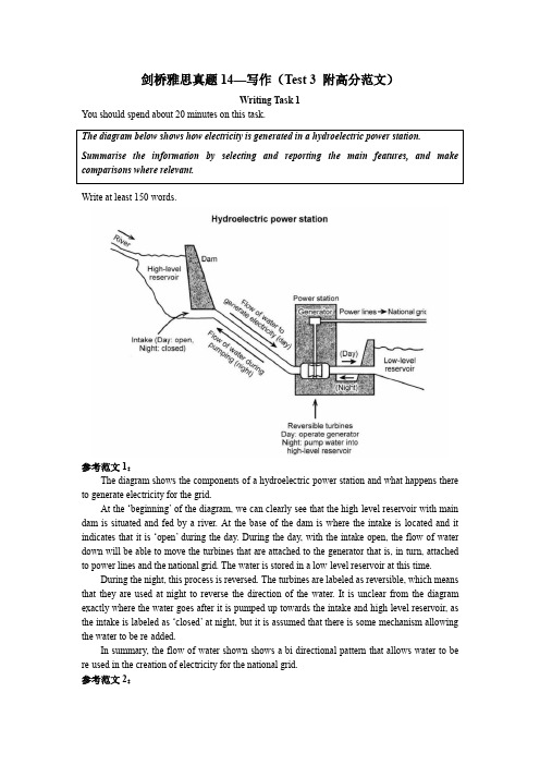 剑桥雅思真题14-写作(Test 3 附高分范文)