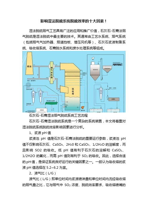 影响湿法脱硫系统脱硫效率的十大因素！