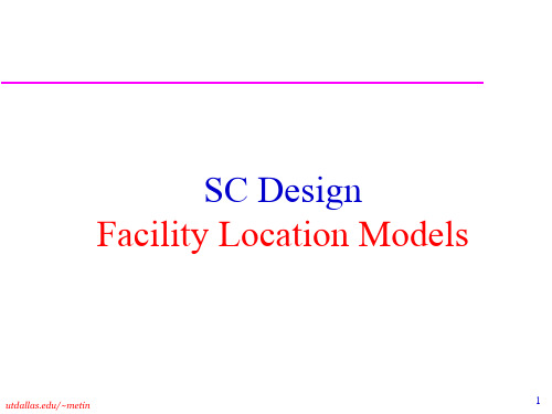 Facility Location Decisions设施选址决策