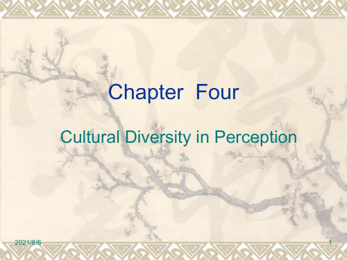 Cultural Diversity in Perception