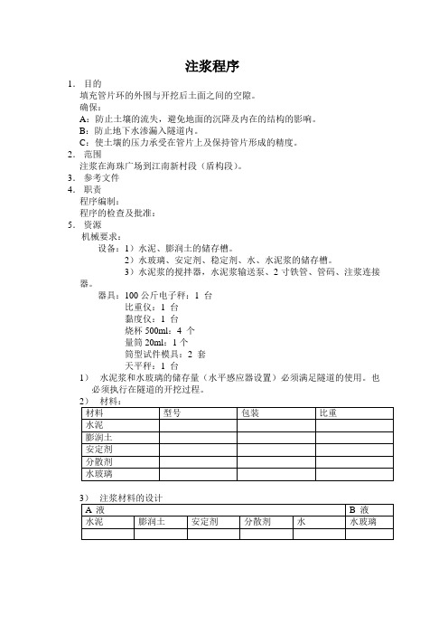 注浆程序