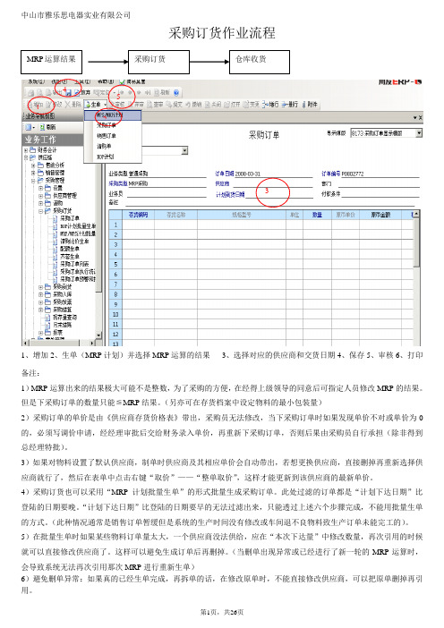 用友作业流程(U870版本)(1)