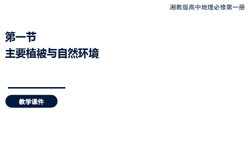 湘教版高一地理新教材《5.1主要植被与自然环境》