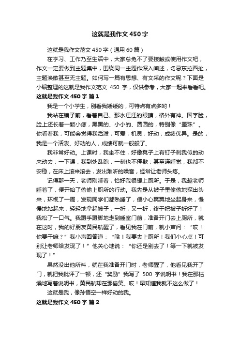 这就是我作文450字