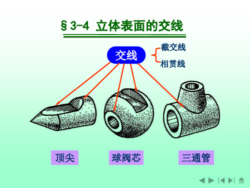 CAD机械制图教案(配图)---第三章第四节  立体表面交线