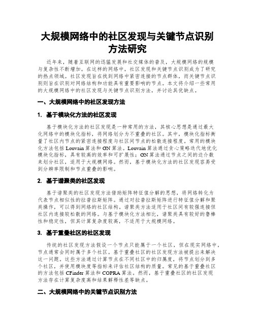 大规模网络中的社区发现与关键节点识别方法研究