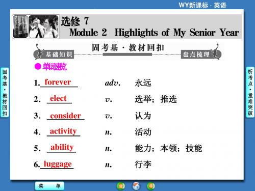 2015课堂新坐标高三一轮复习第1部分-必修7-Module2
