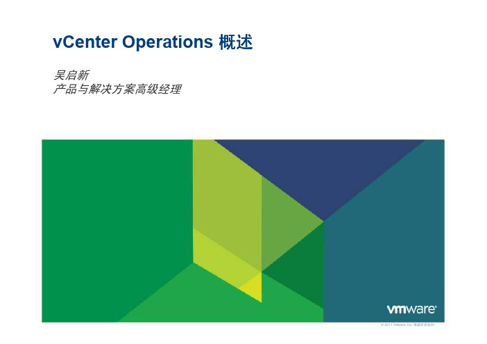 虚拟化和管理：vCenter Operations 概述