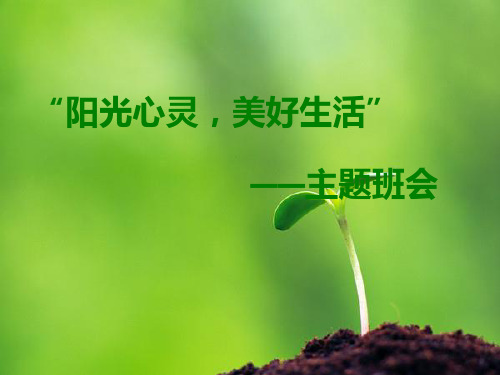 “阳光心灵_美好生活”心理健康教育主题班会