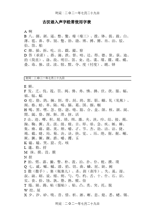 拼音搜索入声字表