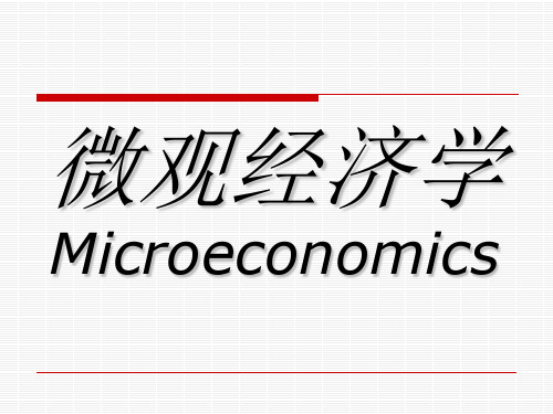 《微观经济学microeconomics》英文版