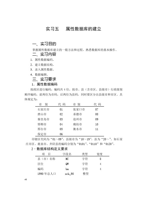 地理信息系统实习指导书5