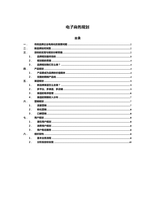 电子商务规划