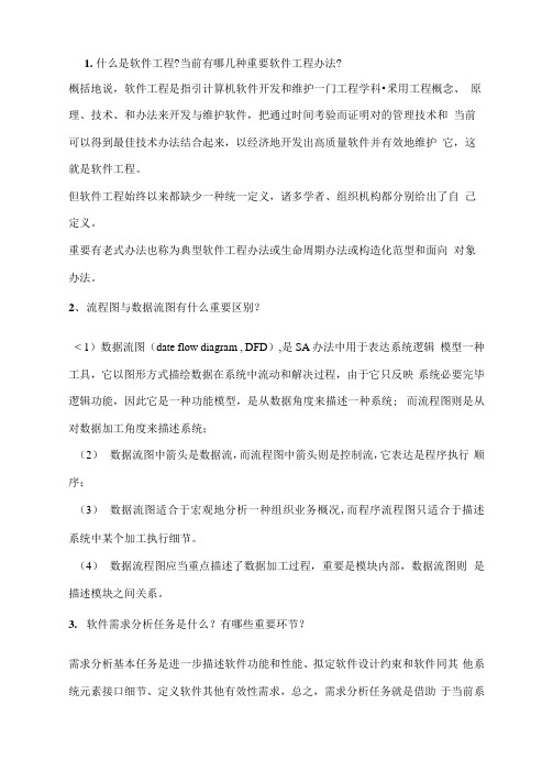 2021年考研软件工程复试笔试面试详细问答