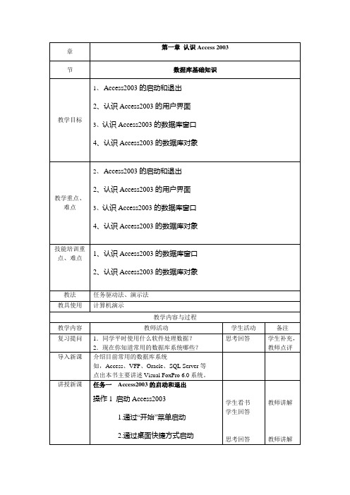 ACCESS 2003教案