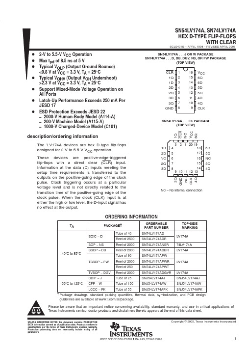 SN74LV174APWTE4中文资料