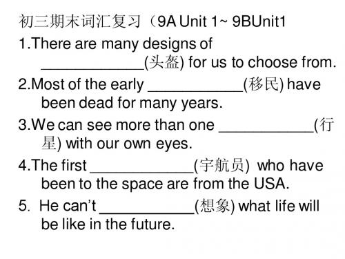 8a-9b词汇