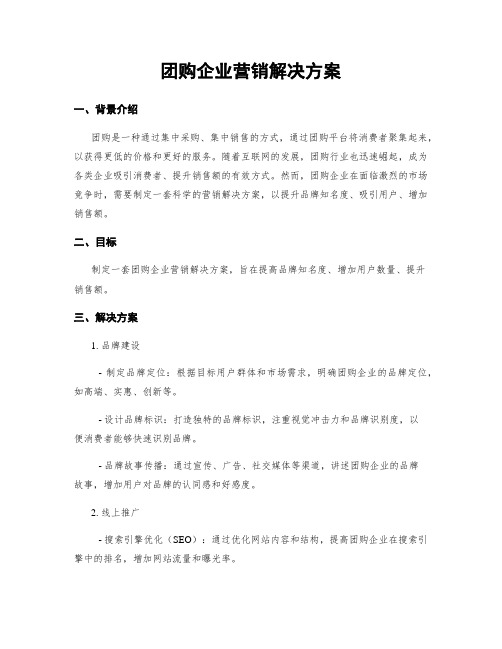 团购企业营销解决方案