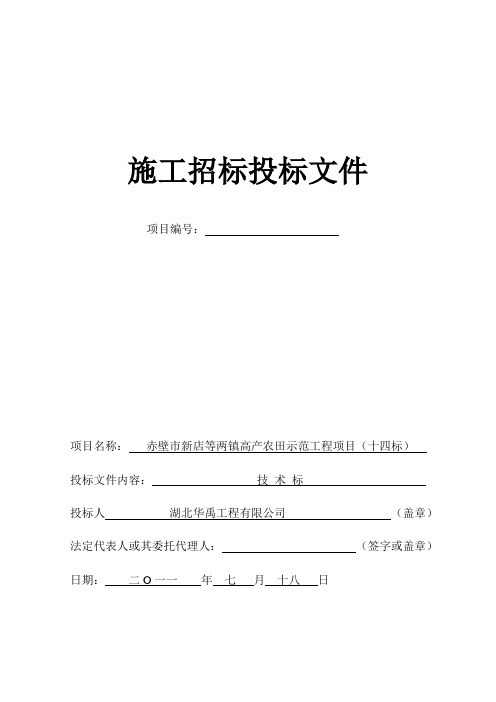 土地平整施工招标文件 精品