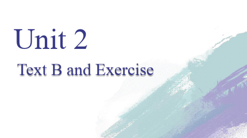 Unit Two Text B and Exercise