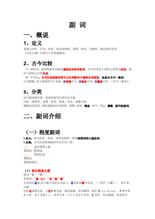 古代汉语2 通论副词