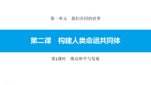 《构建人类命运共同体》我们共同的世界PPT课件(第1课时推动和平与发展)(完美版)