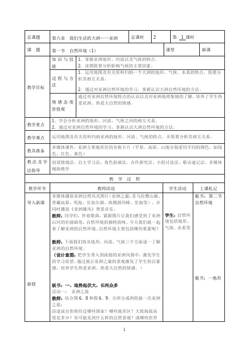 第六章我们生活的大洲-亚洲第二节自然环境.