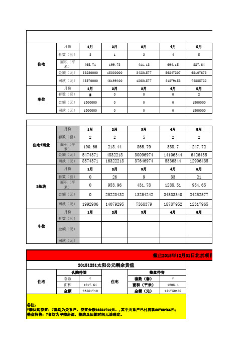 2015年度销售数据及剩余货值统计-20151231.xls