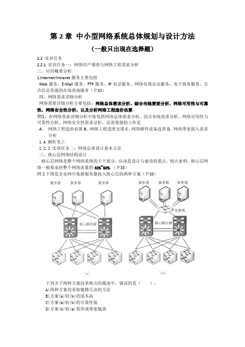 计算机三级网络技术(2013年版)第二章考点汇总和真题详解