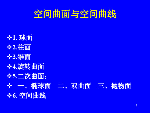 空间曲面与曲线(2)-72页PPT文档资料