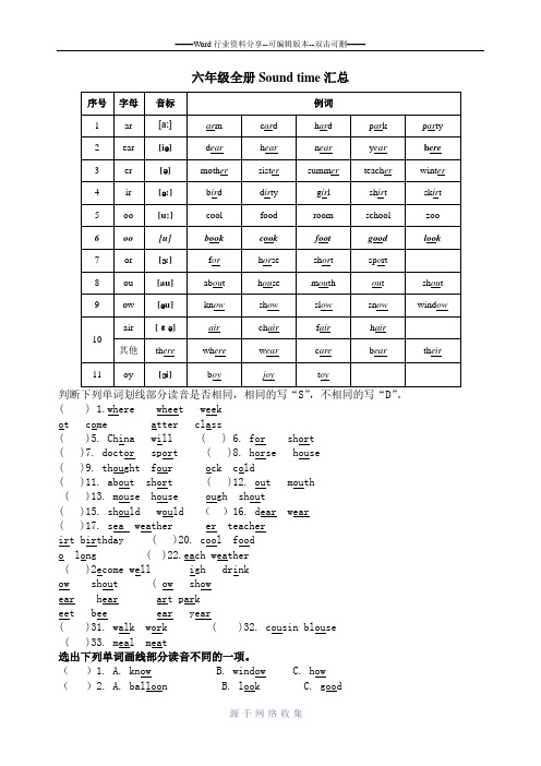 [牛津中小学英语网]六年级-音标汇总