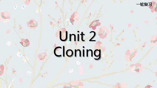 高三英语一轮复习优质课件5：Unit 2 Cloning