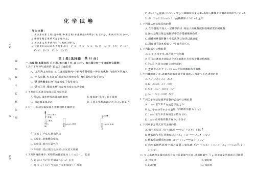 河南省新乡市新乡一中2019-2020学年高一上学期期末考试化学试卷 PDF版含答案 