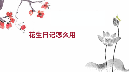 花生日记怎么用