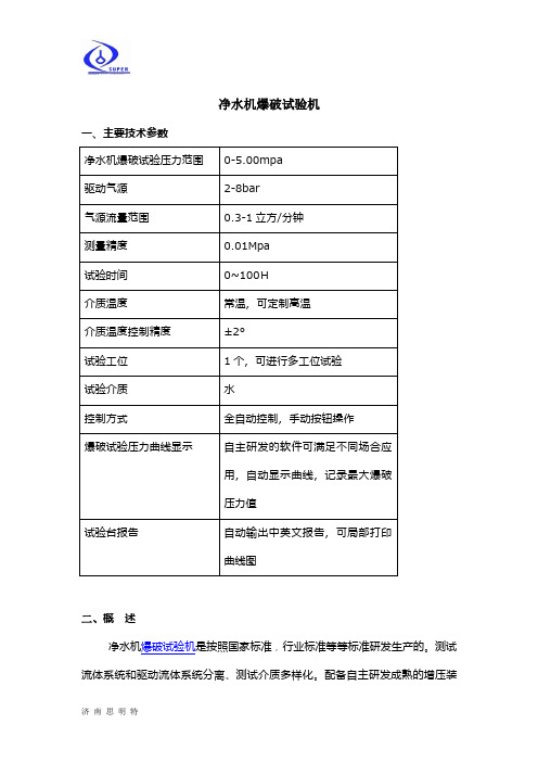 净水机爆破试验机5MPa