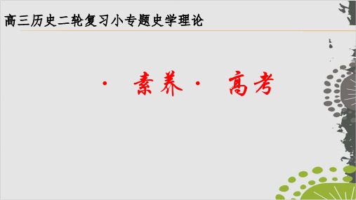 2020届高三历史二轮复习小专题史学理论:史学· 素养· 高考(共30张PPT)