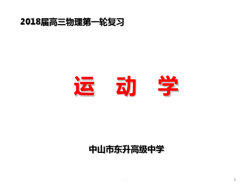 第一轮复习知识点——运动学PPT课件