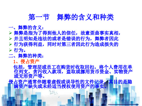 舞弊的含义、种类与风险评估程序(ppt 24页)PPT学习课件