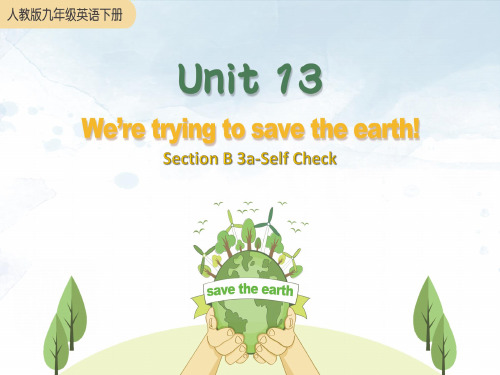 人教版九年级下册英语 Unit 13 We're  Section B 3a-Self Check