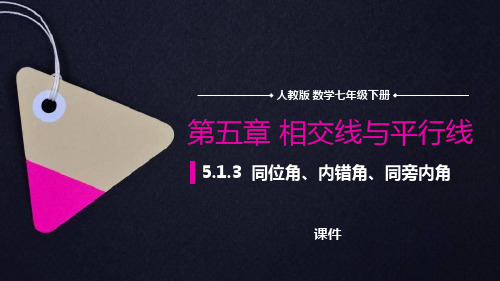 人教版七年级下册数学《同位角、内错角、同旁内角》说课教学复习课件