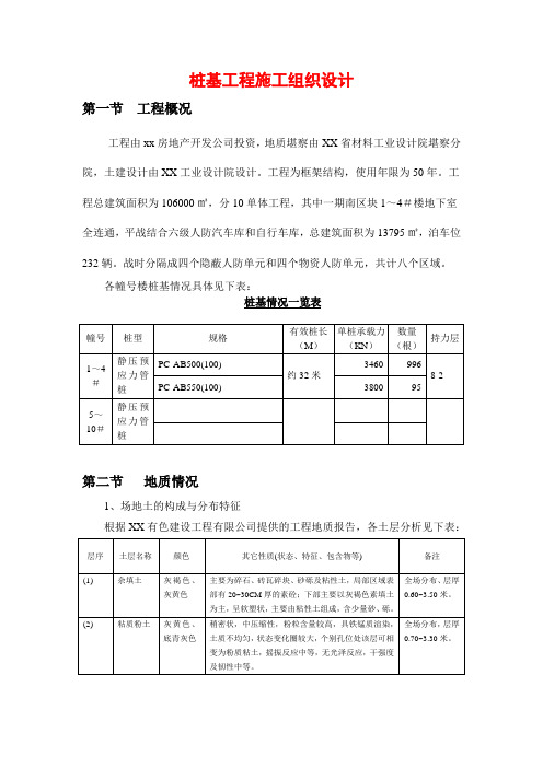 桩基工程施工组织设计