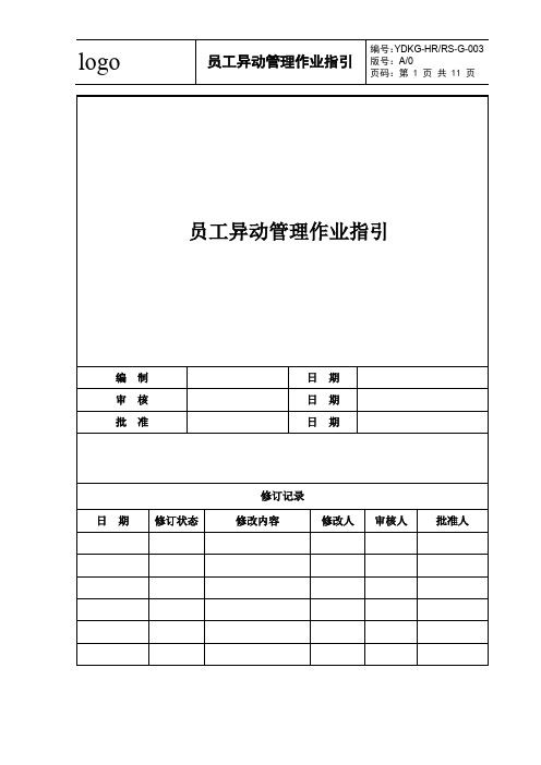 通用版17-员工异动管理作业指引