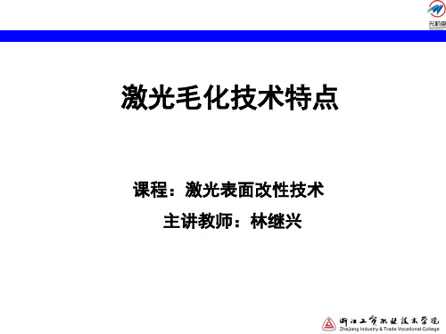 激光毛化技术特点(精)