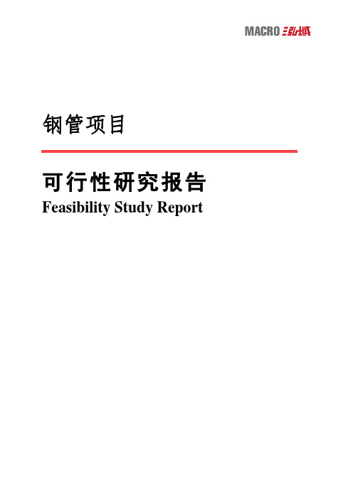 钢管项目可行性研究报告