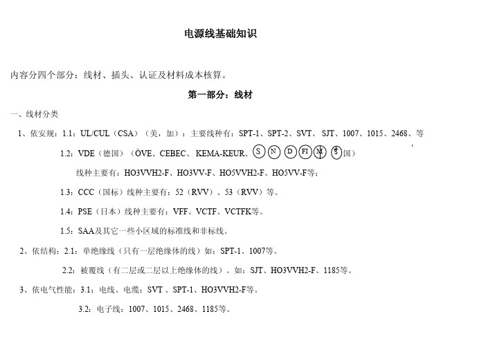 电源线基础知识