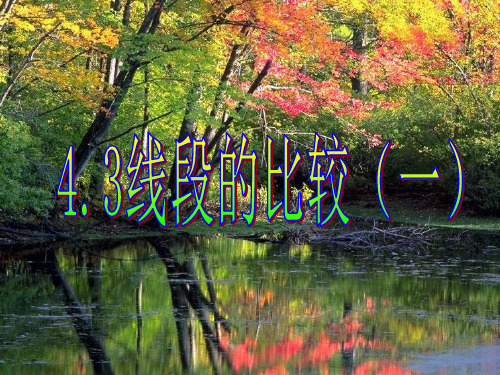 沪科版七年级数学上册课件:4.3.1线段的长短比较(共15张)