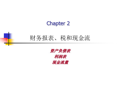 第2章 财务报表、税和现金流(for Student 2009)