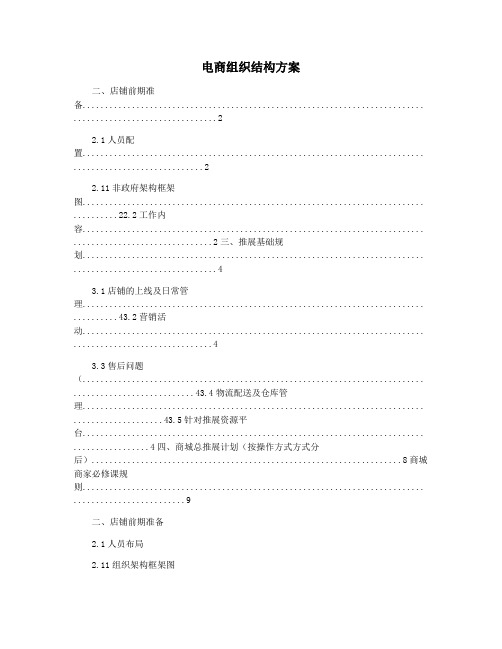 电商组织结构方案