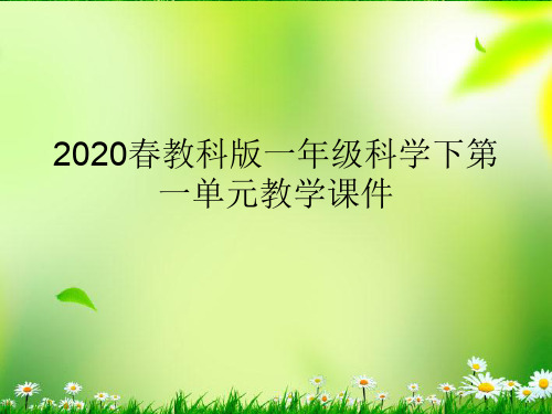2020春教科版一年级科学下第一单元教学课件(附目录)