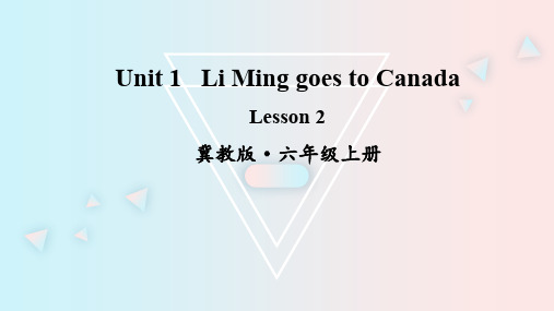 最新冀教版六年级英语上册课件(完美版)Lesson 2